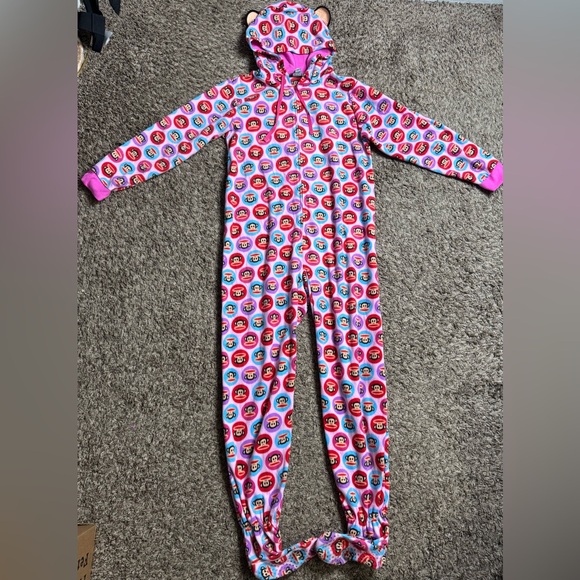 Paul Frank Women's Footie Pajamas Sleepwear One Piece Union Suit Large - Picture 1 of 7